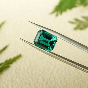 Lab Grown AAA Quality Emerald Loose Stone for Jewelry Making/ Gemstones Supplies Lab Created/ Best Birthday Gift for Her