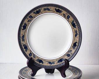 Mikasa Intaglio Arabella salad plates vintage oven to table ceramic set of four