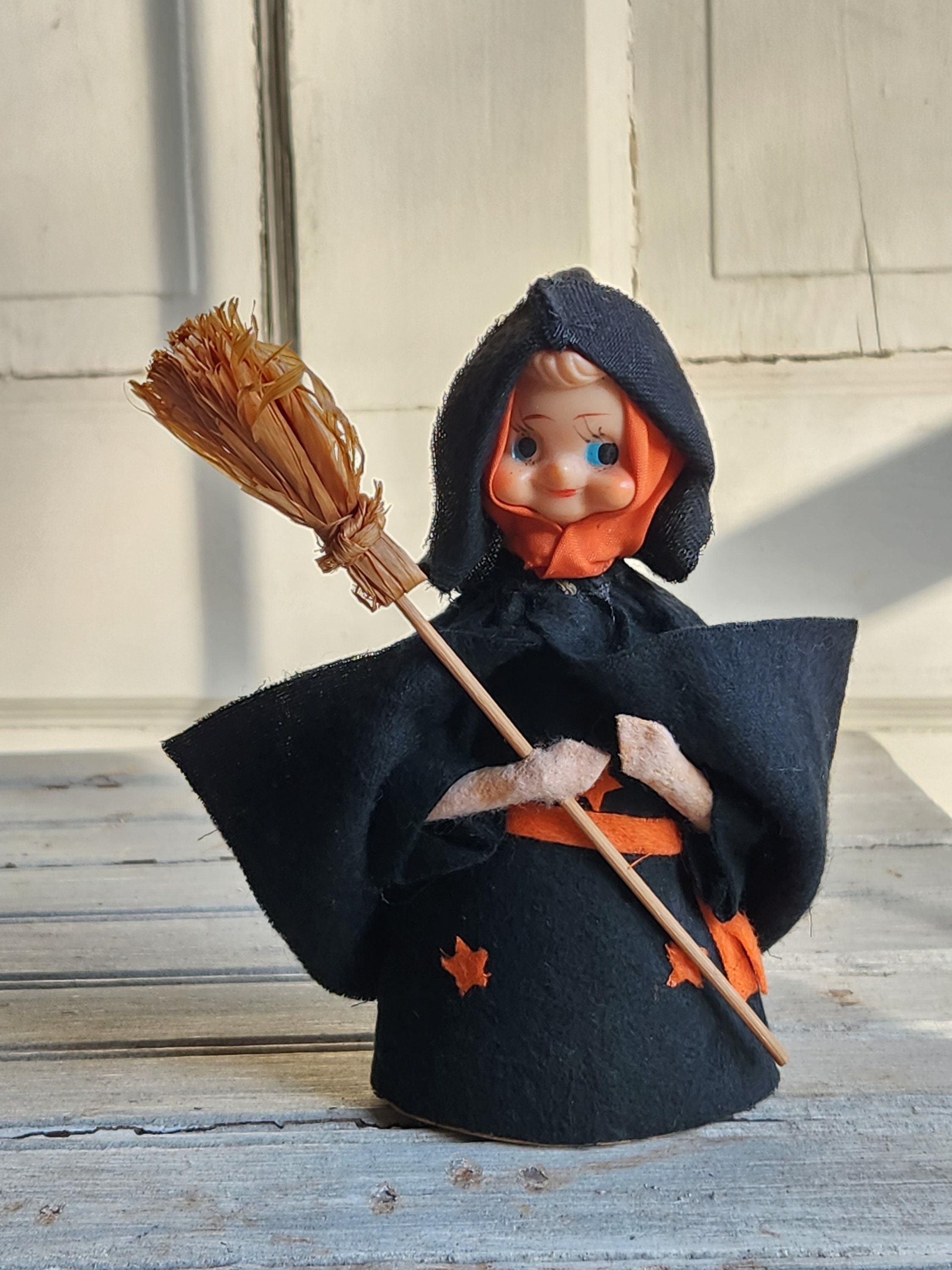 RARE Vintage Halloween Witch Doll With Knee Hugger Type Face - Etsy