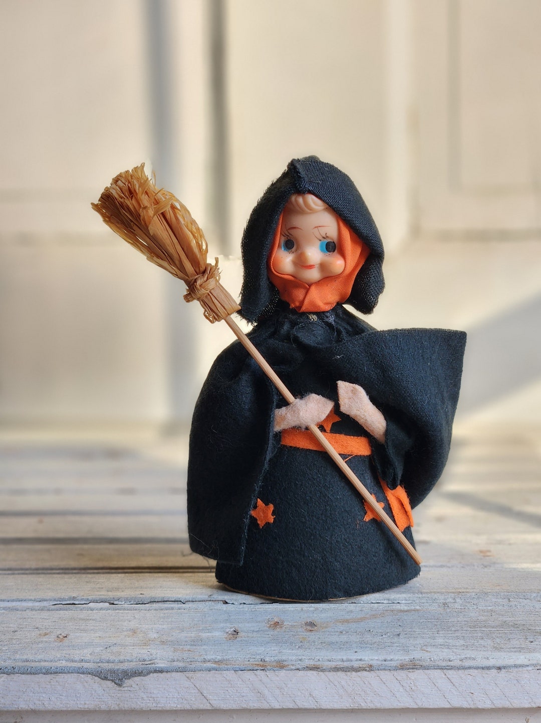 RARE Vintage Halloween Witch Doll With Knee Hugger Type Face - Etsy