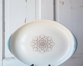 Royal Doulton Desert Star oval platter 14" vintage ceramic serving dish Made in England