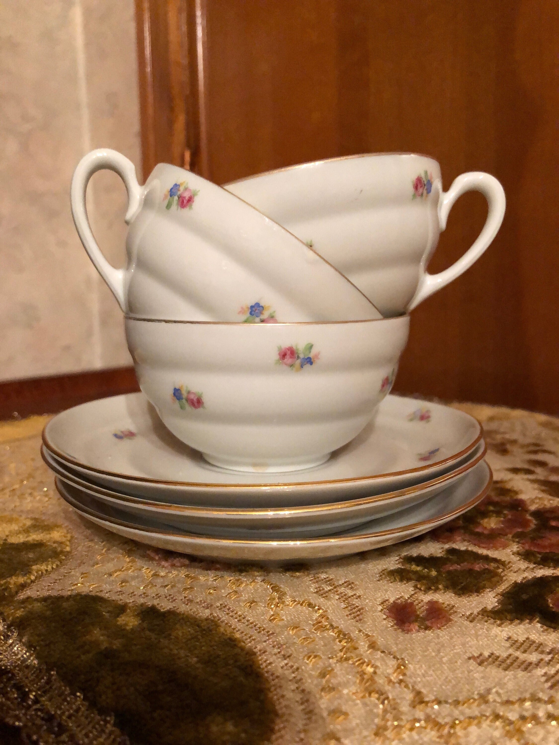 Service à Café/thé Epiag Czechoslovakia - Début XXe, Porcelaine Blanche