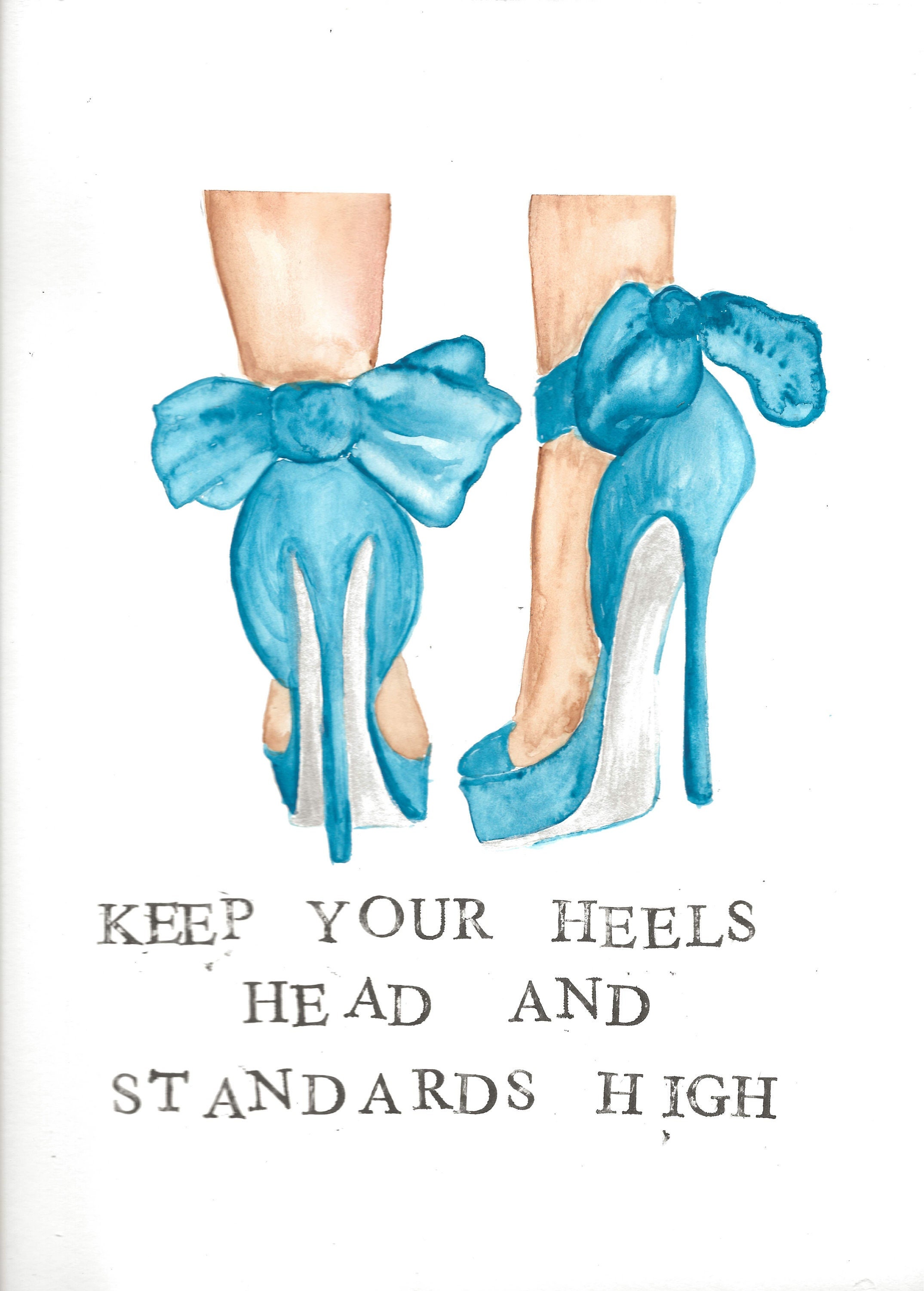 Keep Your Head Heels and Standards High Coco Chanel Quote 