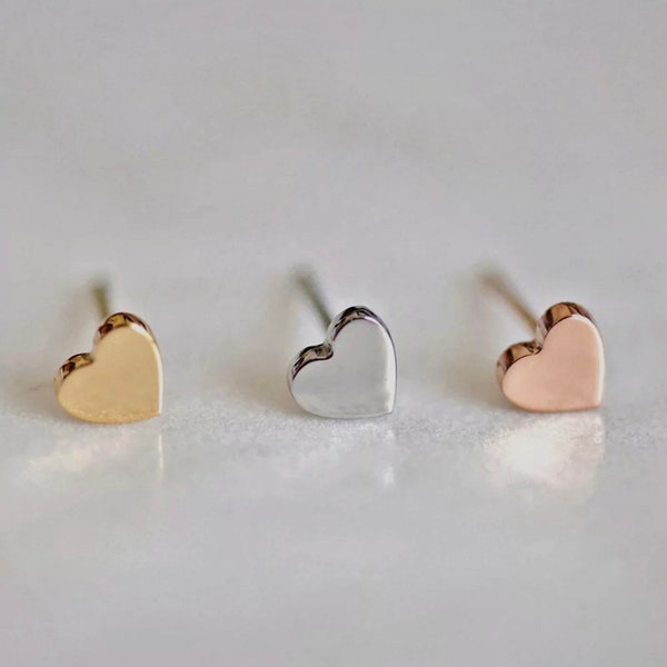 Heart shaped sterling steel stud earrings jewelry for women perfect gift for christmas