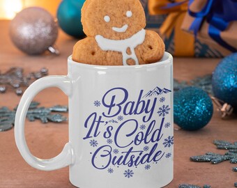 Christmas Mug, Winter Mug, Snow Mug, Xmas Mug, Winter Gift Idea, Holiday Mugs, Winter Coffee Cups, Christmas Coffee Mug, Snowflake Mug