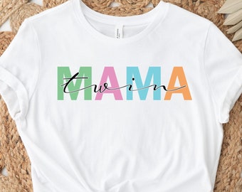 Twin Mama Shirt, Twin Mama Gift, Mom of Twins Shirt, Twin Mom Tee