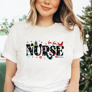 Nurse Christmas Shirt, Nurse Christmas Gift, Nurse T-shirt, RN Christmas Shirt, Nurse Holiday Shirt, Nursing School T Shirt, Nurse Gifts