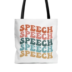 Speech Tote Bag, Speech Language Pathologist Tote Bag, Speech Therapist Gift, SLP Bag, Speech Therapy Tote, SLP Gift, Speech Pathologist Bag
