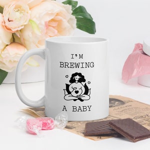 New Mom Gift, Baby Pregnancy Announcement, Baby Brewing Mug, Baby Shower Gift, Pregnancy Gift, New Mother Gift, Expectant Mother Gift
