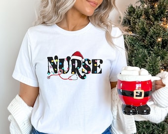 看護師のクリスマス シャツ、クリスマス 看護師の T シャツ、看護師のクリスマス ギフト、看護師のためのクリスマス T シャツ、看護師のクリスマス シャツ、看護師のクリスマス T シャツ