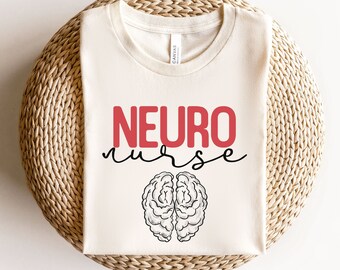 Camisa de enfermera neuro, regalo para enfermera neuro, camiseta de enfermera de neurología, camisa de enfermera de UCI neuro, regalo de enfermeras neuro, camiseta de enfermera neuro, camisa neuro