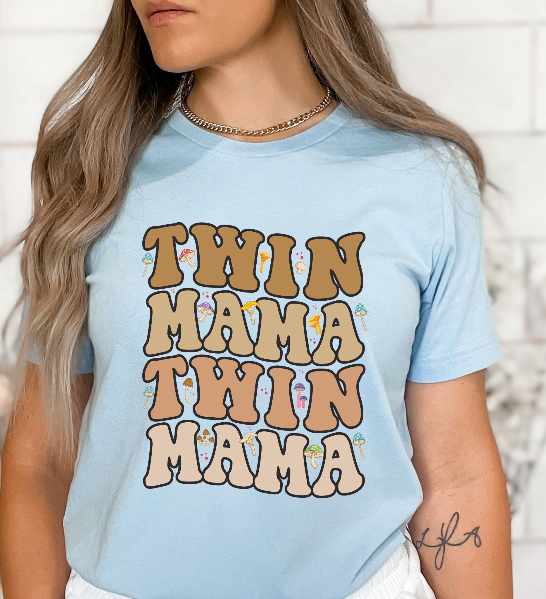 Retro Twin Mama Shirt, Twin Mom Shirt, Mom of Twins Tshirt