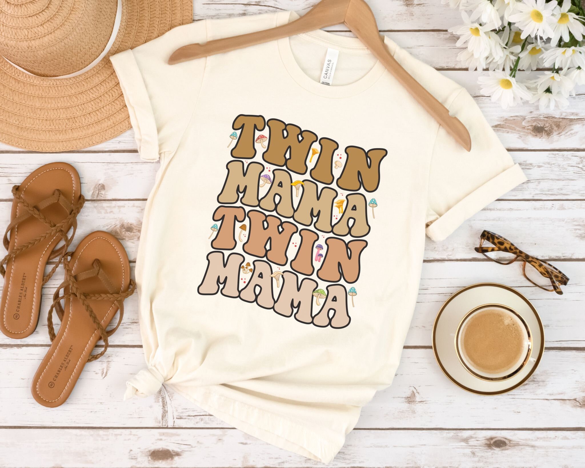 Retro Twin Mama Shirt, Twin Mom Shirt, Mom of Twins Tshirt