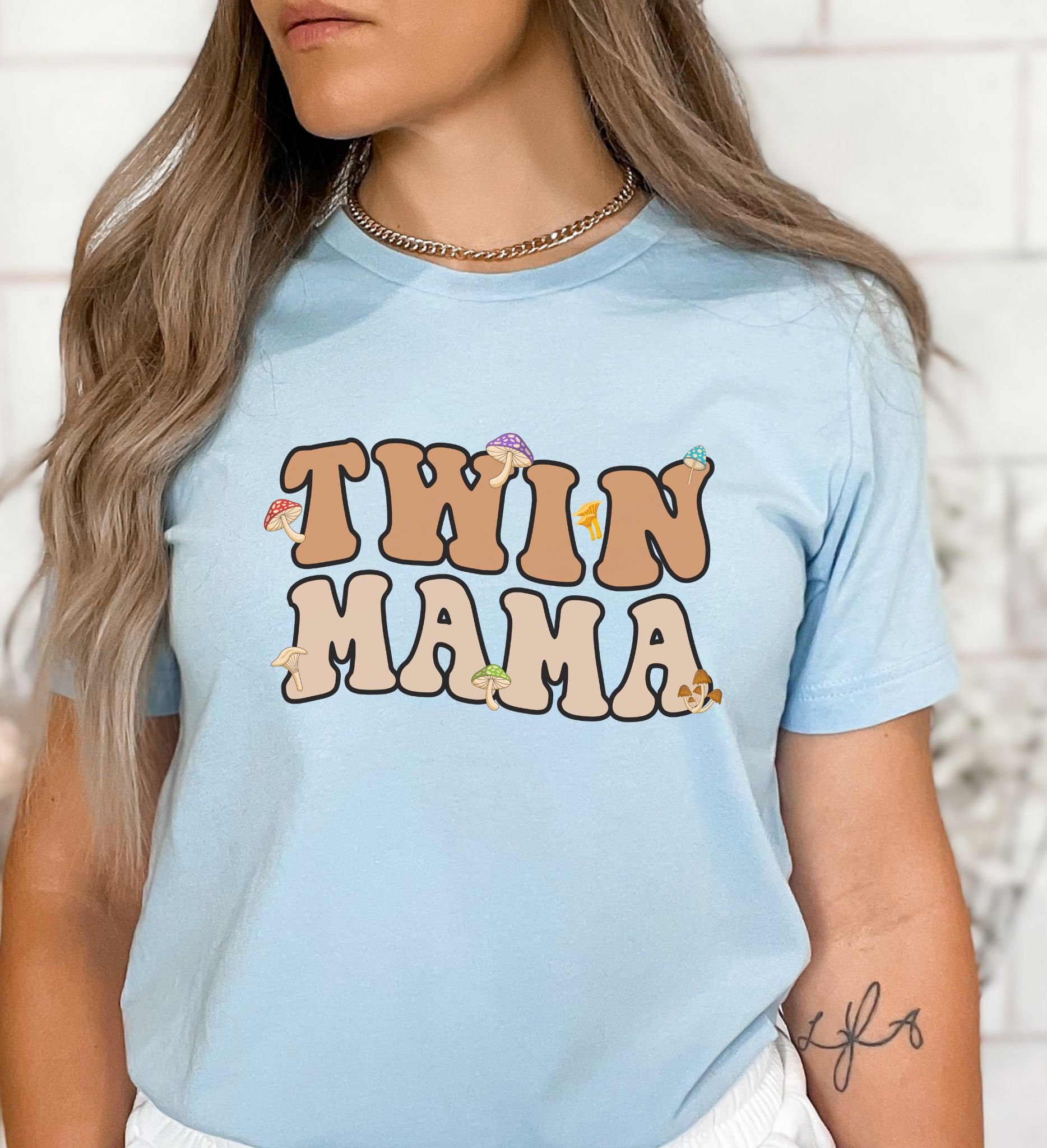 Retro Twin Mama Shirt, Twin Mom Mother's Day Gift, Mom of Twins