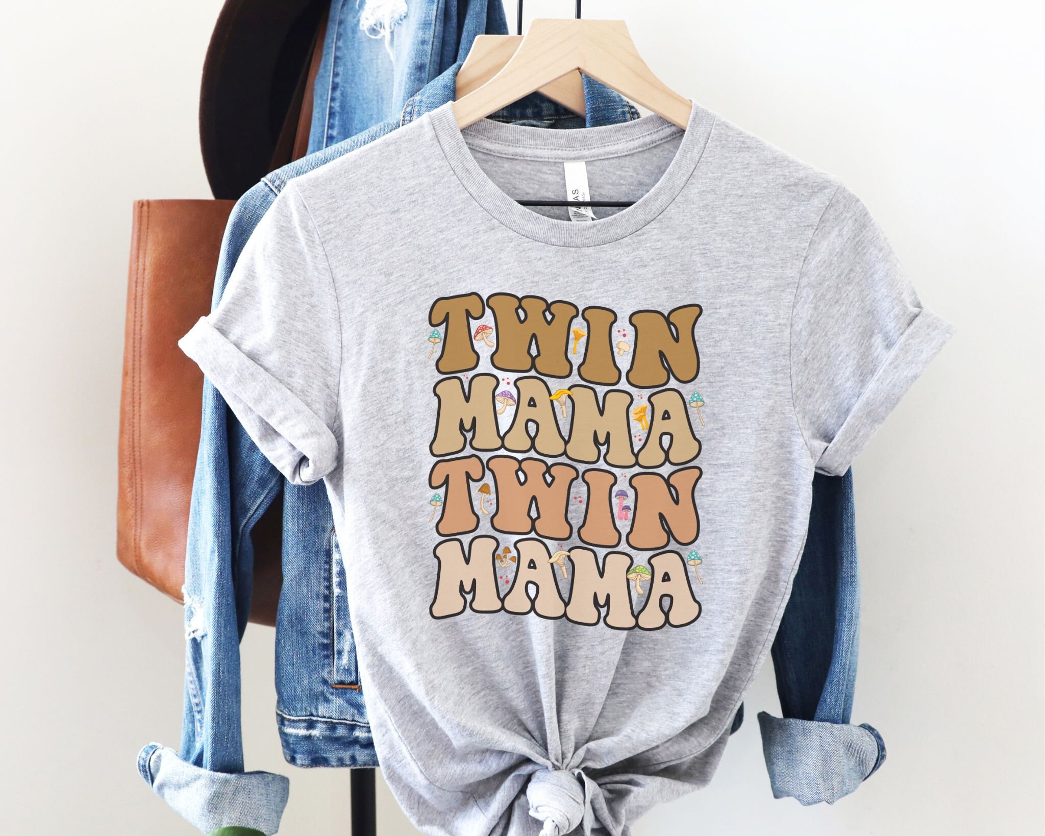 Retro Twin Mama Shirt, Twin Mom Shirt, Mom of Twins Tshirt