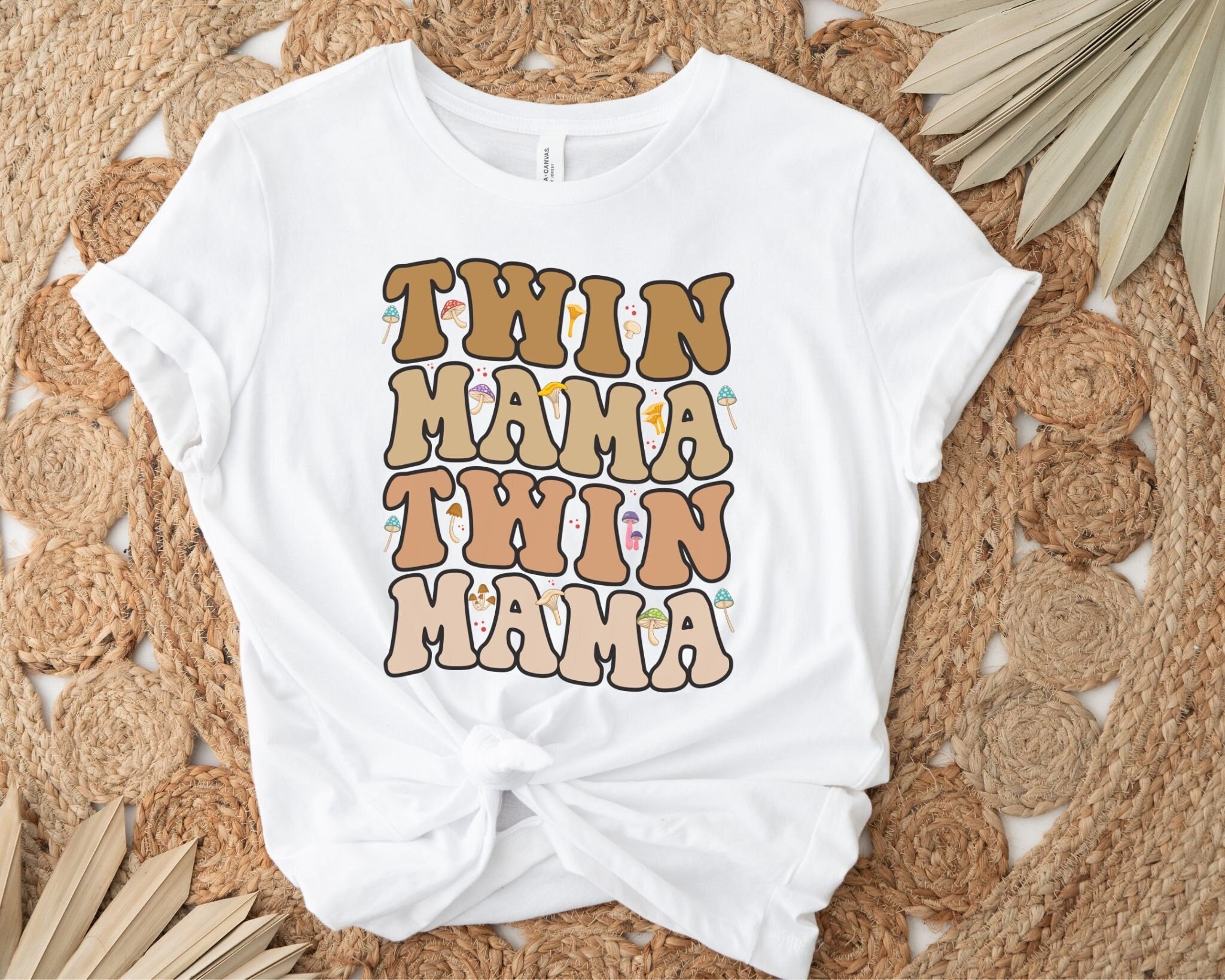 Retro Twin Mama Shirt, Twin Mom Shirt, Mom of Twins Tshirt