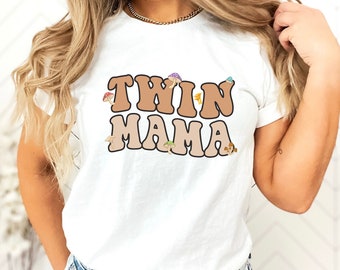 Retro Twin Mama Shirt, Twin Mom Mother's Day Gift, Mom of Twins