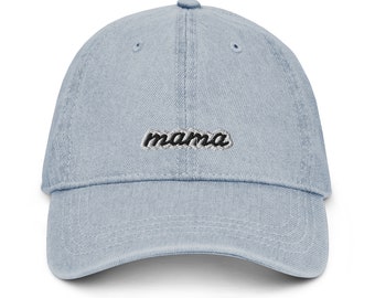 Cappello da donna in denim ricamato Mama
