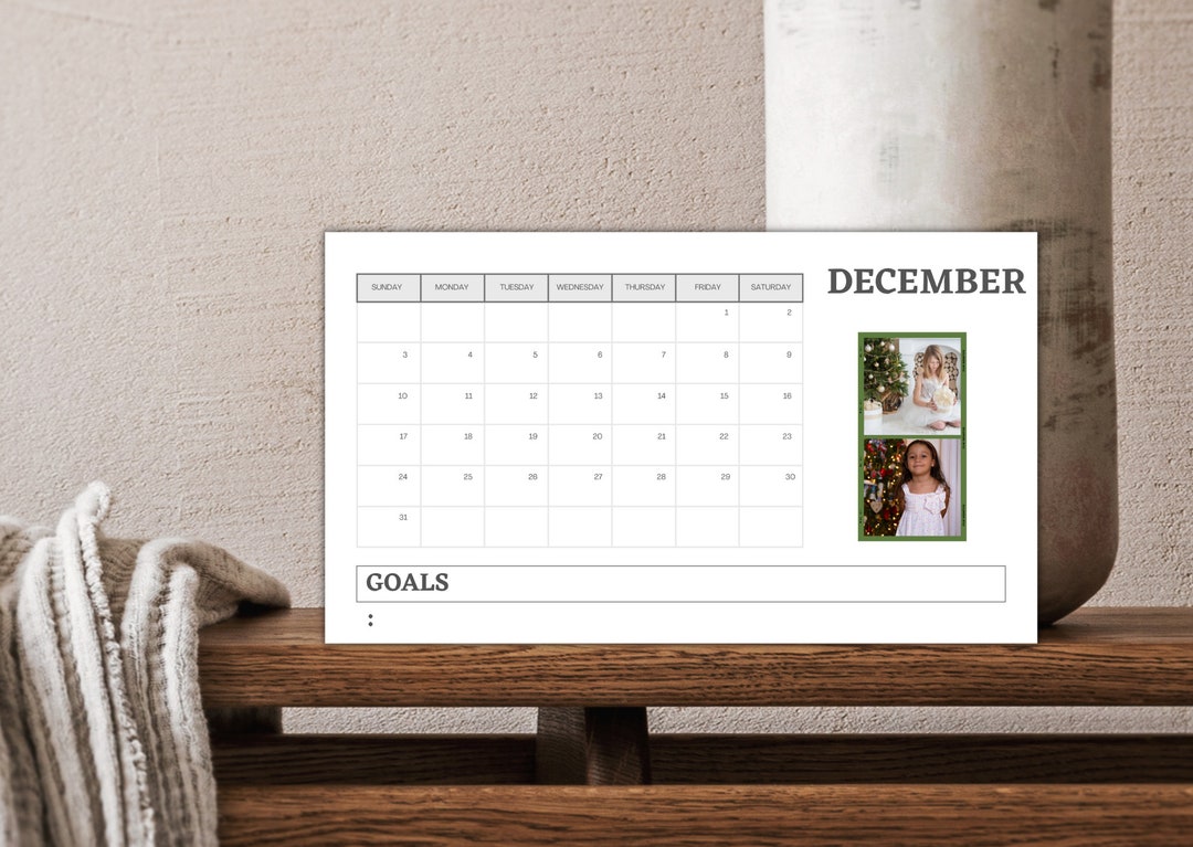 Personalized Editable Christmas /calendar Printable ,add Your Own Pics