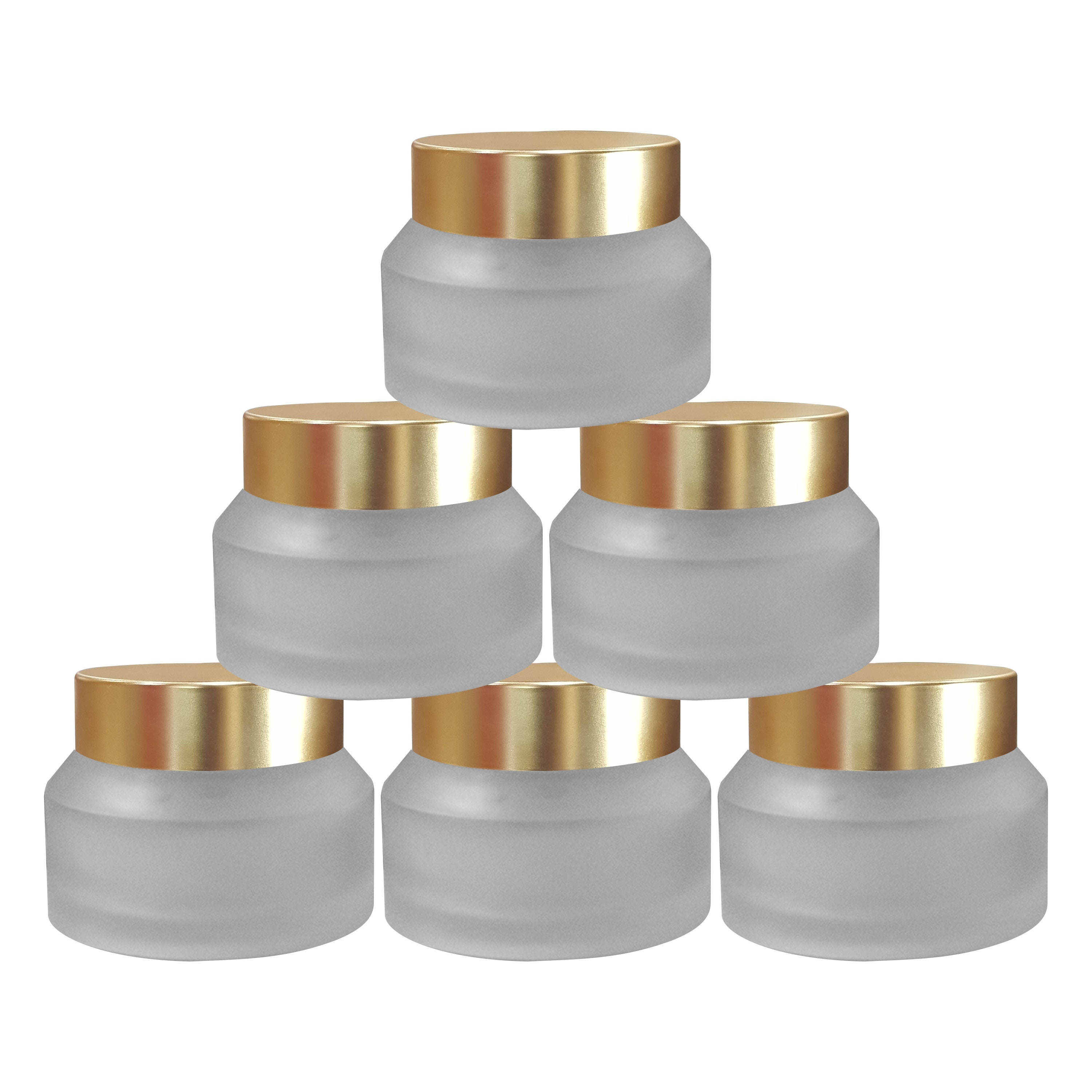 Zenvista 1.6oz/50gm Empty Taper Glass Jar With Golden Lid & Inner