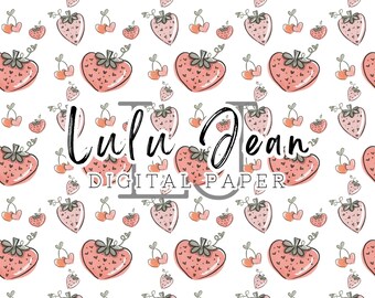 Strawberry Seamless Pattern | Repeating Pattern |Valentine Pattern