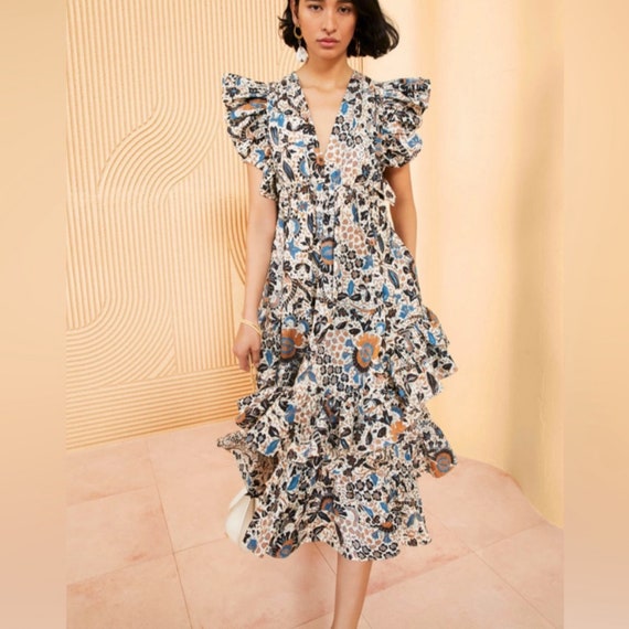 ulla johnson blue dress Johnson- Camille Dress- Midnight 1% elastane Blue Dresses | Designer Luxury