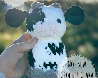 Patrón de crochet: Clara la vaca - Patrón sin costura - PDF imprimible