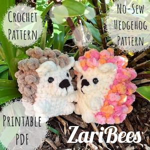 Crochet Pattern: Quilly the Hedgehog - No Sew Pattern - Printable PDF