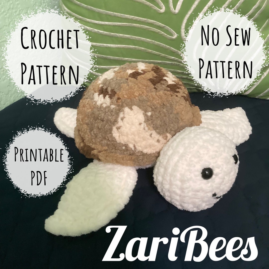 Crochet Pattern: No Sew Sea Turtle - Printable PDF - Instant Download ...
