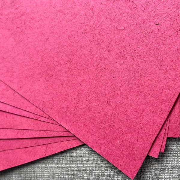 Handmade Paper, Handmade Guinea Grass Paper, Eco Friendly Paper, Tree Free paper, A5 Paper, Letter Size Paper, Pink Color, 10 Paper Pack