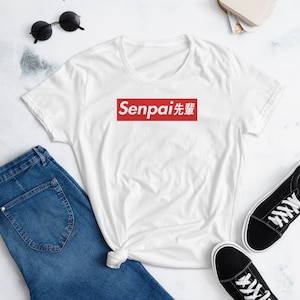 Senpai Anime Typography Women&#39;s short sleeve t-shirt