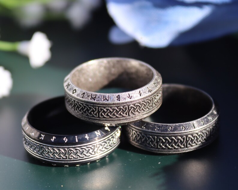 Vintage Viking Nordic Rune Ring, Antique Norse Rune Rings, Viking Rings ...
