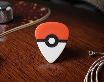 3D Printed Pokeball Guitar Pick Multipack - Pokemon Inspired Instrument Accessory & Collectible