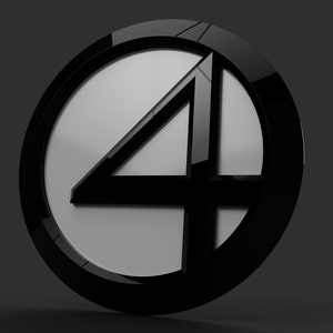3D Model | Fantastic 4 Chest Emblem | Comic | Film | Krasinski | Digital File | STL files for 3D Printing