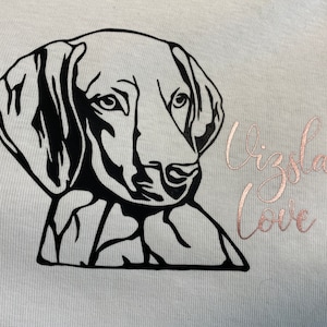 Iron-on image Vizsla Love, Lover, iron-on film, flex film, T-shirt, iron-on application, Dog Love, dog lover