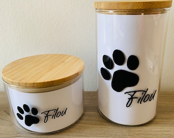 Personalized lettering with dogs cats paw + name, sticker made of vinyl foil, lettering, sticker, desired text, name sticker vinyl