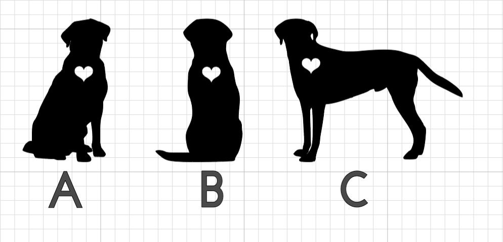 Labrador Retriever kontur, Labbi, kontur winylu, folia winylowa, folia ploterowa, naklejka, naklejka winylowa pies, miłośnik psów napis
