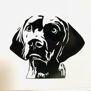 feuille vinyle, vinyle, feuille traceur, autocollant, autocollant vinyle, vizsla, chien, lettrage, amoureux des chiens, amoureux de la biscaye, autocollant de voiture
