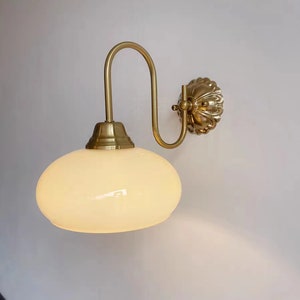 Vintage Flower base Retro Bauhaus Glass Wall Sconce Bedroom Bedside Living Room Wall lamp antique light