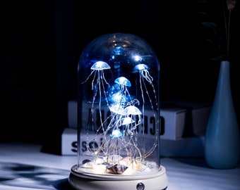 Jellyfish Night light-Battery table lamp Bedside lamp Unique Lighting Nursery room Gift for Her