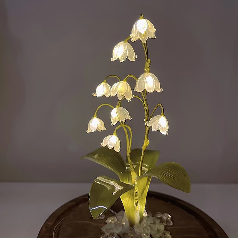 Handmade Lily of the Valley Flower Night Lamp Anniversary Etsy