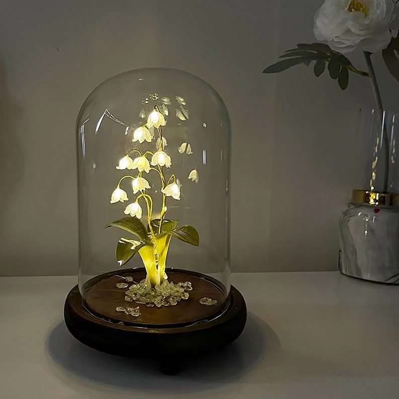 Handmade Lily of the Valley Flower Night Lamp Anniversary Etsy