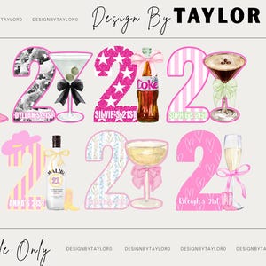 Letrero personalizado para cumpleaños número 21 - SOLO ARCHIVO DIGITAL imagen 1
