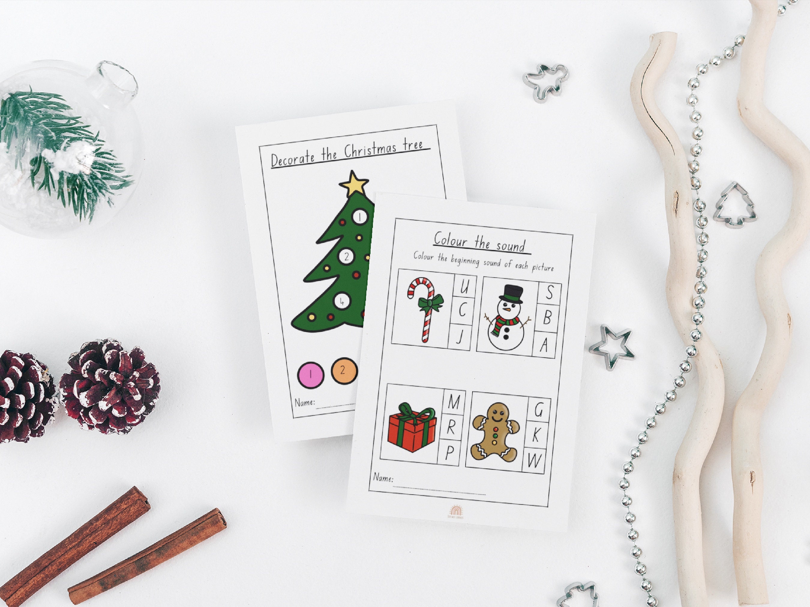Christmas Preschool Printables Instant Downloads Teaching Resources - Etsy