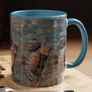 Mug with Persian Nationality Design, Middle Eastern Farsi Persepolis Cup, Iranian New Year Nowruz Gift, Historical Vintage Mug made in USA