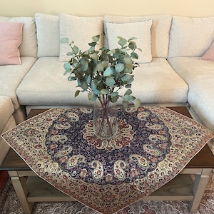 Tablecloth Luxury Textile, Handmade Termeh Tapestry, Silk Sateen Table Cover, Persian Wedding Aroosi Softeh, Haftseen Sofreh Made in USA