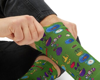 Haft-Seen Socks, Persian New Year Nowruz Gift, Cultural Crew Socks