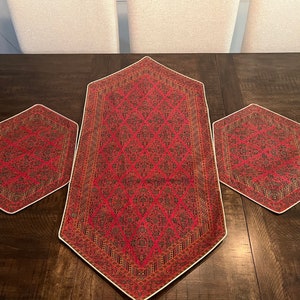 Tablecloth Decoration, Handmade Silk Sateen Vintage Termeh, Christmas Table Runner, Persian Wedding  Softeh, Haftseen Sofreh Aghd Tapestry