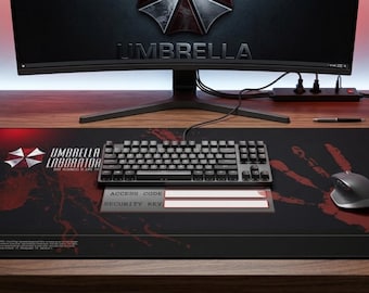 Title: Umbrella Corp "Biohazard" Access Terminal Deskmat