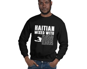 HAITIAN MIXED WITH Hoodie, Food lover Hoodie, Haiti Gift Idea, Unisex Hoodie, Culture Food Dishes ,Unisex Heavy Blend Crewneck, Haitian Tee